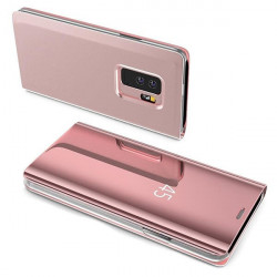 CASE BOOK CLEAR VIEW pour HUAWEI P SMART 2020 ROSE