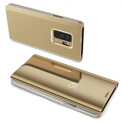 CASE BOOK CLEAR VIEW pour HUAWEI MATE 20 LITE GOLD