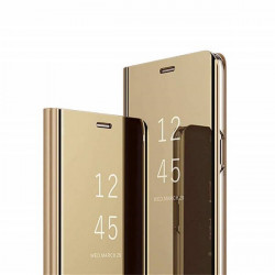 CASE BOOK CLEAR VIEW pour HUAWEI P20 LITE GOLD